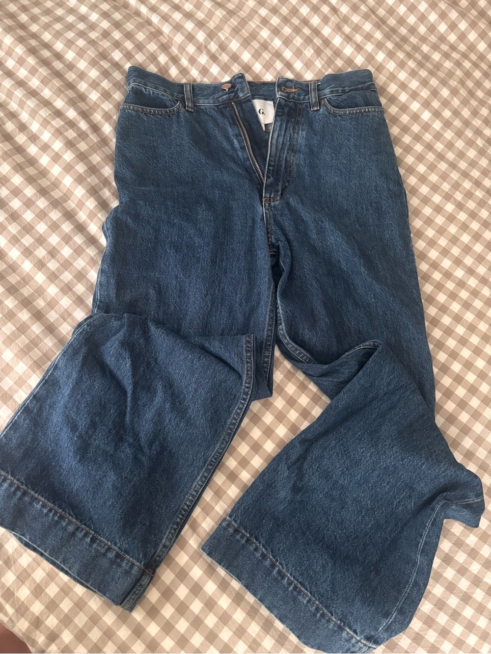 goop‎ G. LABEL | dark wash, wide leg denim jeans